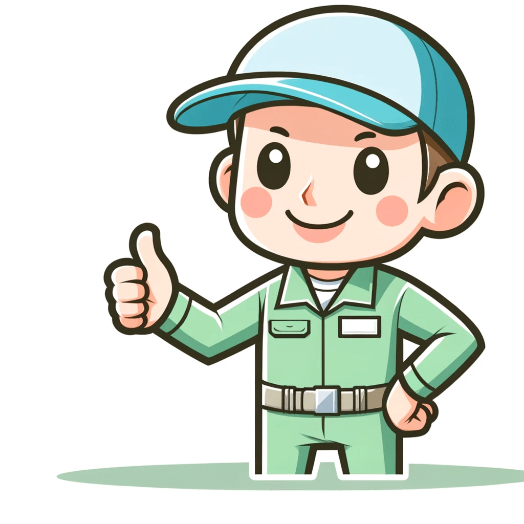 Liten varmepumpe installatør som smiler tommel opp